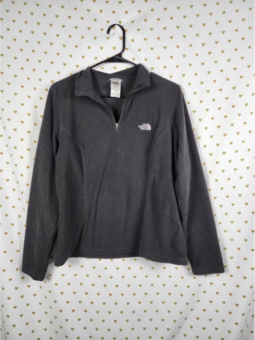 The North Face womens Large Black Fleece Jacket Coat
